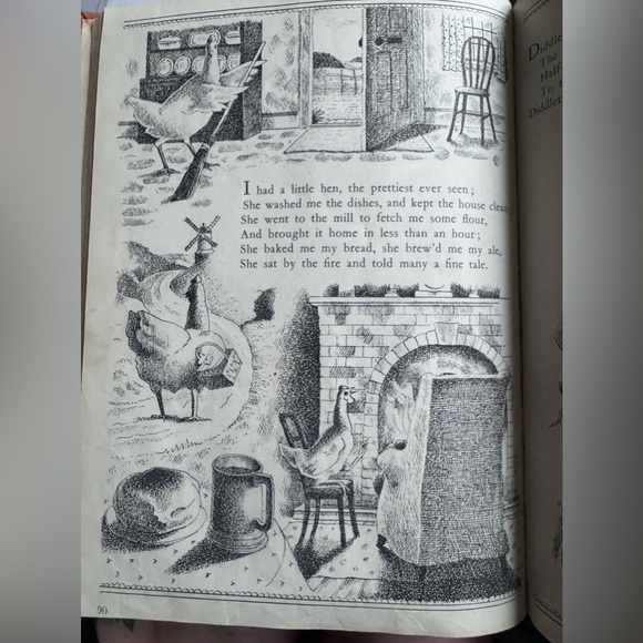 Antique vintage 1960 lavender’s Blue nursery rhymes - Picture 8 of 12